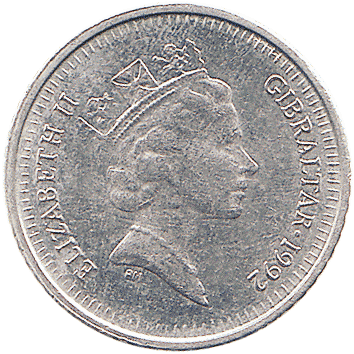 5 Пенсів (Pence) - 1992 - Гібралтар