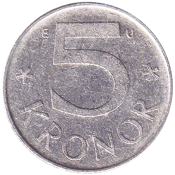 5 Крон (Kronor) - 1985 - Швеція