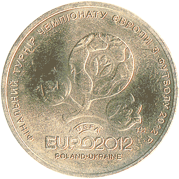 1 Гривня (Hryvnia) - 2012 - Євро-2012