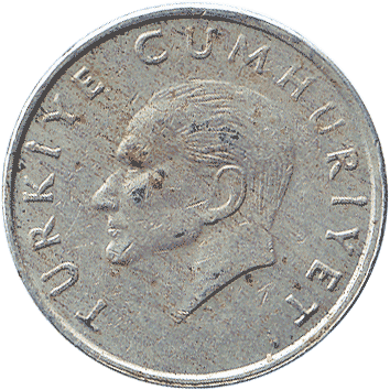 10 000 Лір (Lira) (тур. "Bin Lira" - "Тисяча лір") - 1996 - Туреччина