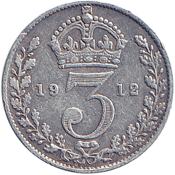 3 Пенси (Pence) - 1912 - Велика Британія