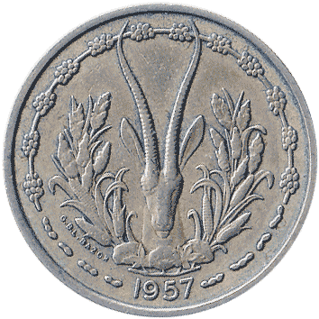 25 Франків (Francs) - 1957 - Того