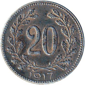 20 Гелерів (Heller) - 1917 - Австрія