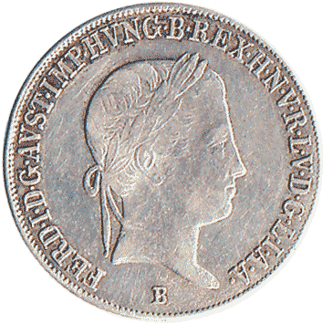 монета Угорщини: 20 Крейцерів (Krajczar) – 1844