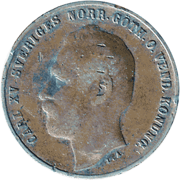 2 Ере (Ore) - 1871 - Швеція