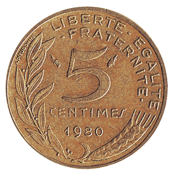 5 Сантим - 1980 - Франція