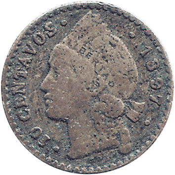 10 Сентаво (Centavos) - 1897 - Домініканська Республіка