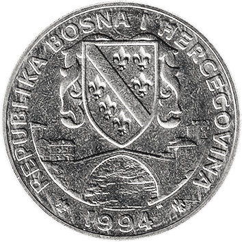 монета Боснії і Герцеговини: 500 Динарів (Dinara) – 1994
