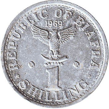 монета Біафри: 1 Шилінг (Shilling) – 1969