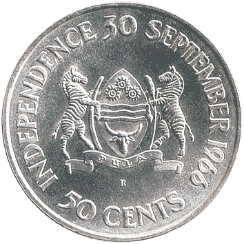50 Центів (Cents) - 1966 - Ботсвана