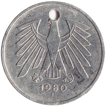 5 Марок (Mark) - 1980 - Німеччина