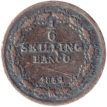 1/6 Скиллінга (Skilling) - 1854 - Швеція