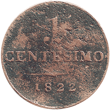 1 Чентезимо (Centesimo) - 1822 - Ломбардо-Венеціанське королівство