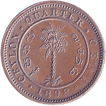 1/4 Цента (Cent) - 1898 - Цейлон