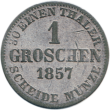 1 Грош (Groschen) - 1857 - Брауншвейг-Вольфенбюттель