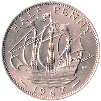 1/2 Пенні (Penny) - 1967 - Велика Британія