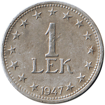 1 Лек (Lek) - 1947 - Албанія