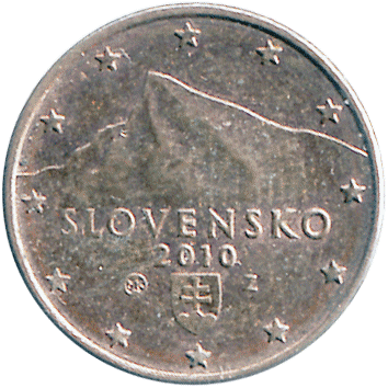 1 Євроцент (Euro Cent) - 2010 - Словаччина