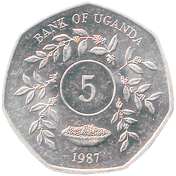 5 Шилінгів (Shillings) - 1987 - Уганда