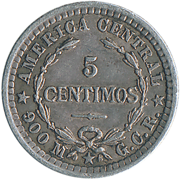 5 Сентимо (Centimos) - 1910 - Коста-Ріка