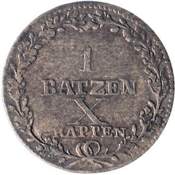 монета Швейцарії (кантон Люцерн): 1 Бацен (Batzen) – 1810