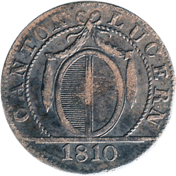 монета Швейцарії (кантон Люцерн): 1 Бацен (Batzen) – 1810