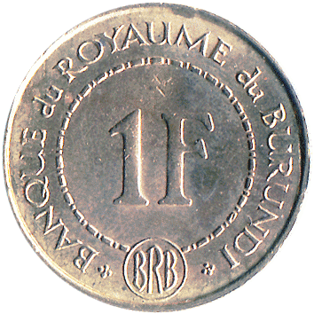 1 Франк (Franc) - 1965 - Бурунді