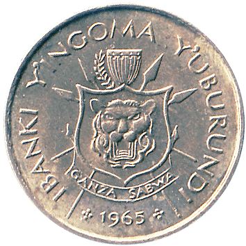 1 Франк (Franc) - 1965 - Бурунді