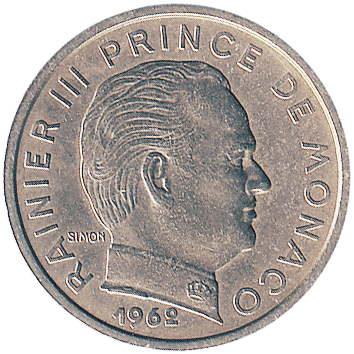 10 Сантимів (Centimes) - 1962 - Монако