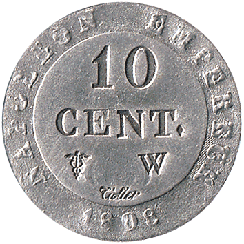 10 Сантимів (Centimes) - 1808 - Франція, Наполеон