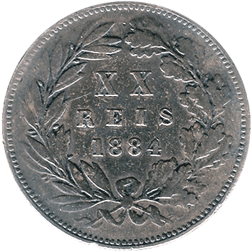 20 Рейс (Reis) - 1884 - Португалія