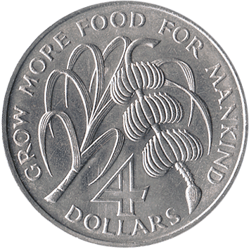 4 Долари (Dollars) - 1970 - Барбадос