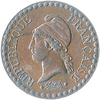 1 Сантим (Centime) - 1848 - Франція