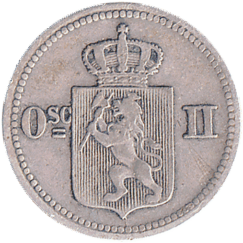 3 Скиллінги (Skilling) / 10 Ере (Ore) - 1874 - Норвегія