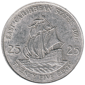 25 Центів (Cents) - 2007 - Східно-Карибські держави