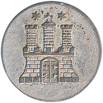 1 Зекслінг (Sechsling) - 1851 - Гамбург - Німеччина