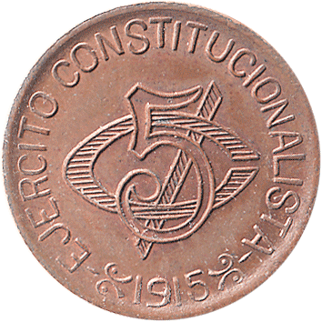 5 Сентаво (Centavos) - 1915 - Мексика (Чіуауа)