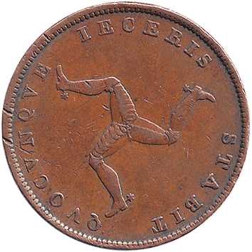1/2 Пенні (Penny) - 1839 - Острів Мен
