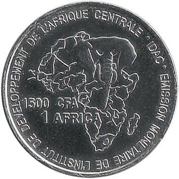 1500 Франків (Francs) (1 Африка - 1 Africa) - 2005 - Екваторіальна Гвінея