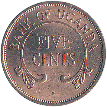 5 Центів (Cents) - 1966 - Уганда