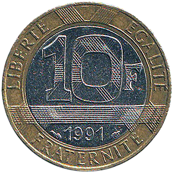 10 Франків (Francs) - 1991 - Франція