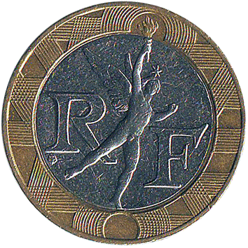10 Франків (Francs) - 1991 - Франція