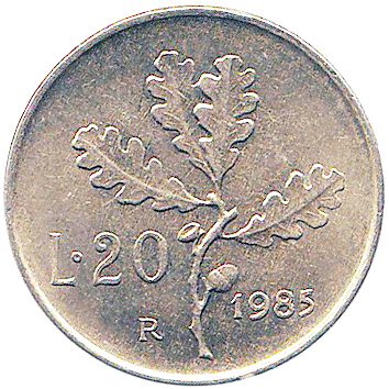 20 Лір (Lire) - 1985 - Італія