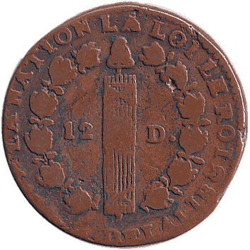 12 Деньє (Denier) - 1793 - Франція