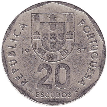 20 Ескудо (Escudo) - 1987 - Португалія