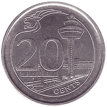 20 Центів (Cents) - 2013 - Сінгапур
