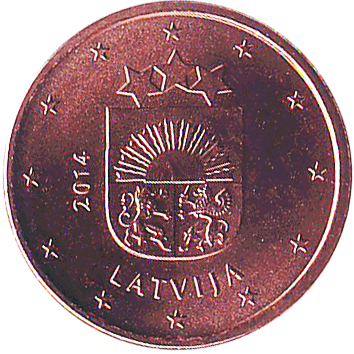 1 Євроцент (Euro Cent) - 2014 - Латвія