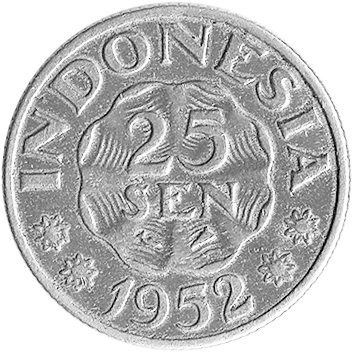 25 Сенів (Sen) - 1952 - Індонезія
