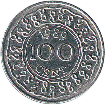 100 Центів (Cents) - 1989 - Суринам