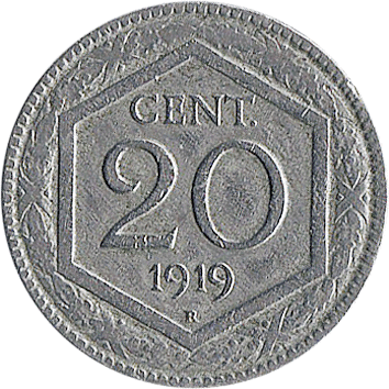 20 Чентезимо (Centesimi) - 1919 - Італія